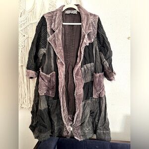 Magnolia Pearl Heavy Duty Patchwork Jacket OS Gently Worn 2/3x